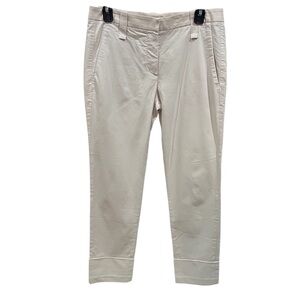 Brunello Cucinelli Women's Khaki Cotton Trousers US 6